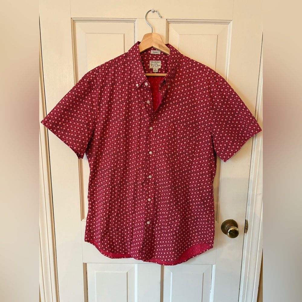 J. Crew Red Casual Button Down Shirt